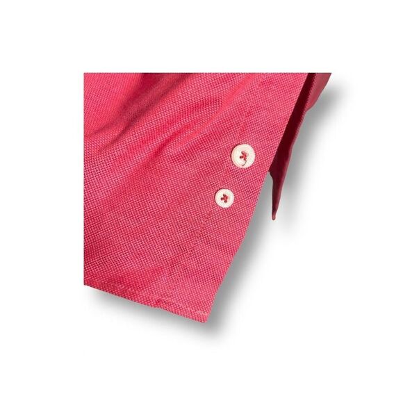 Alan Flusser Men's L Red Button Up Shirt Paisley Contrast Cuff Preppy Retro - Picture 7 of 11